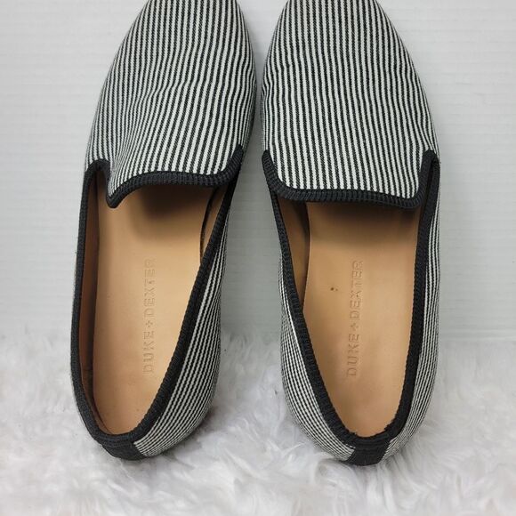 Duke + dexter Men\'s Slip On Size 9 Striped White Black Loafer Shoes main image 9